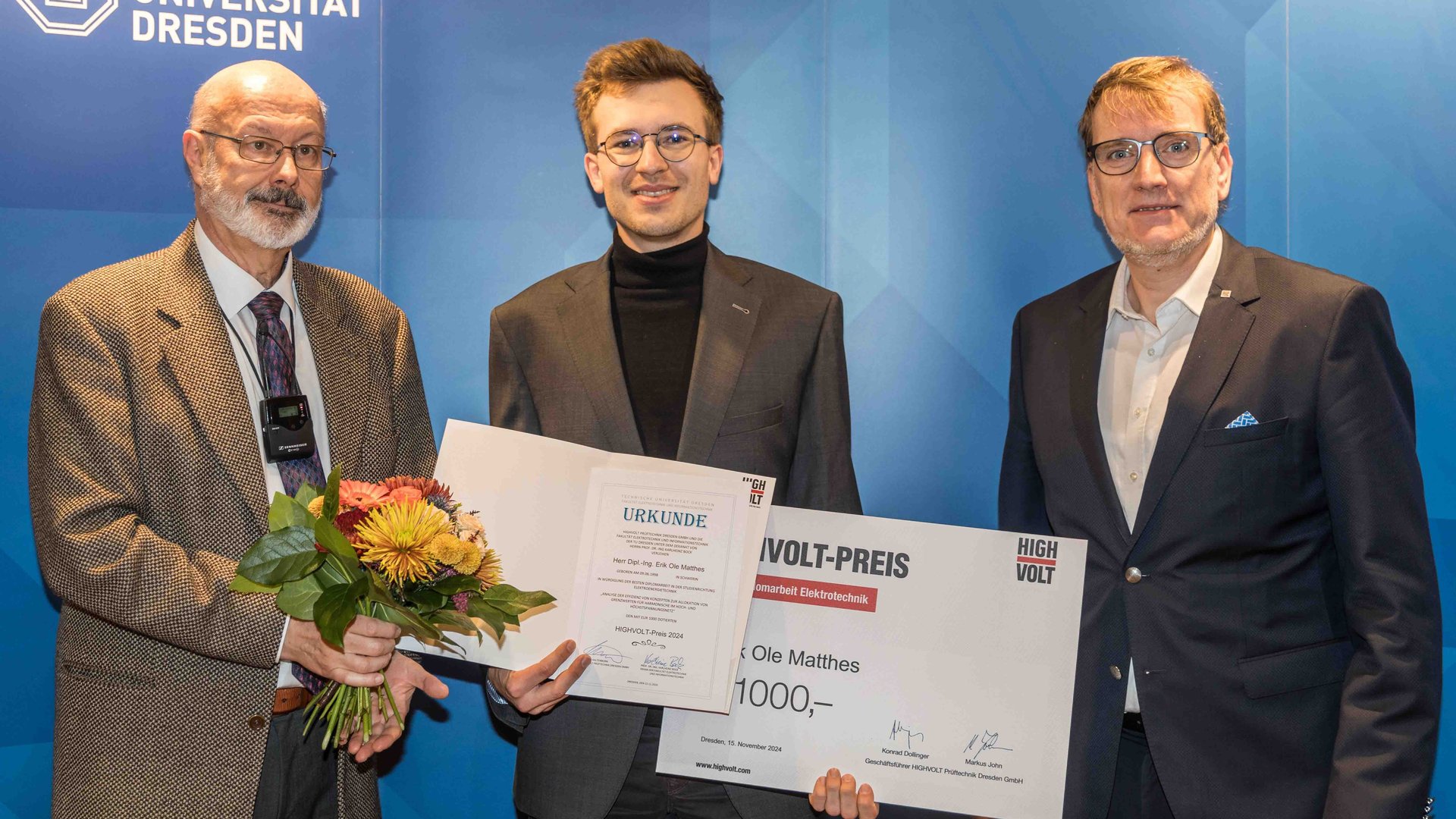 HIGHVOLT-Preis verliehen für beste Diplomarbeit