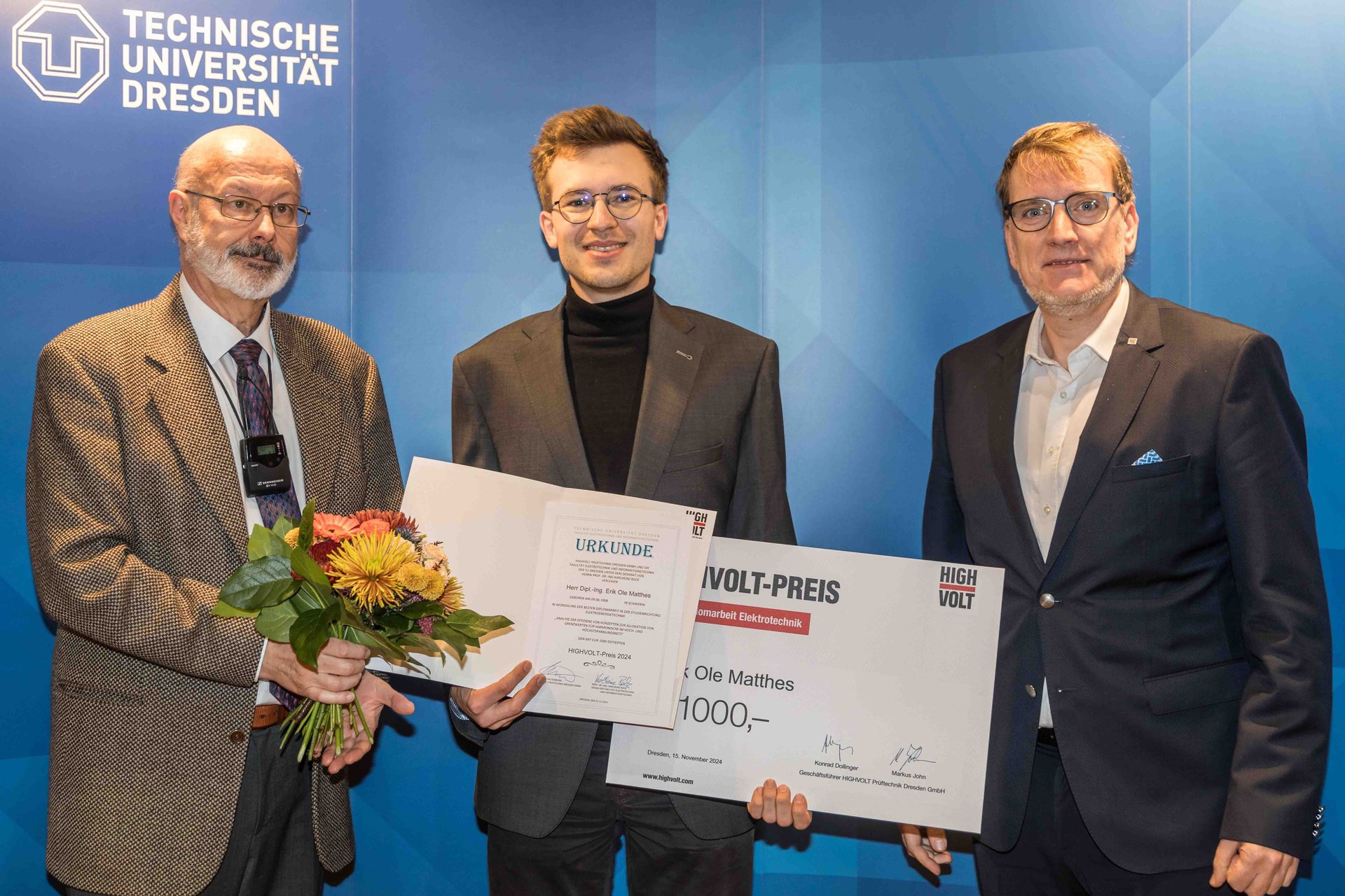 HIGHVOLT-Preis verliehen für beste Diplomarbeit